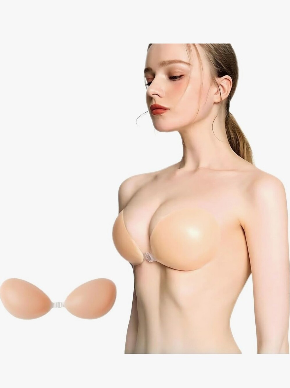 Silicone Adhesive Strapless Backless Push-Up Bra - Nude Sz A ✨️5/$30